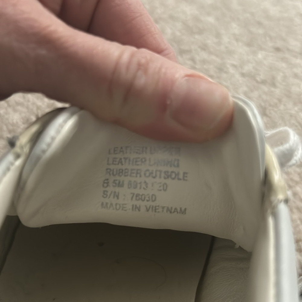 Tory Burch White Sneakers with Black Emblem - Picture 3 of 7